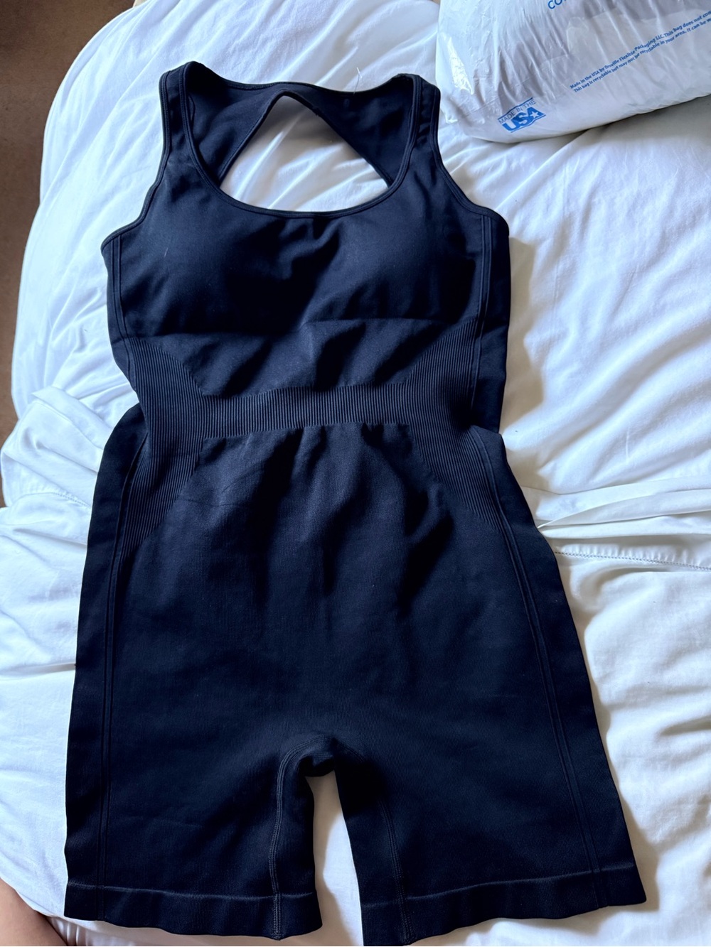 Women’s Black Athletic Racerback Romper New no tags